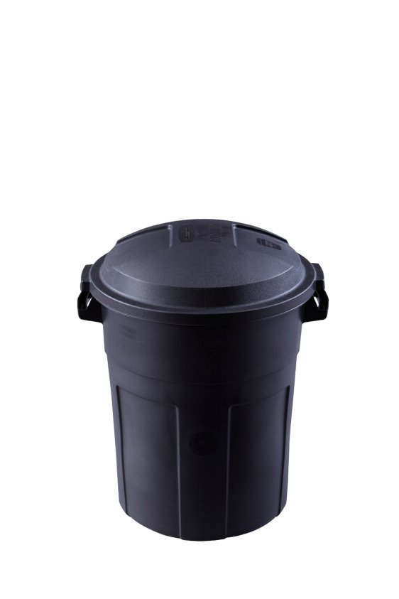 Roughneck 20-Gallon Black Plastic Trash Can