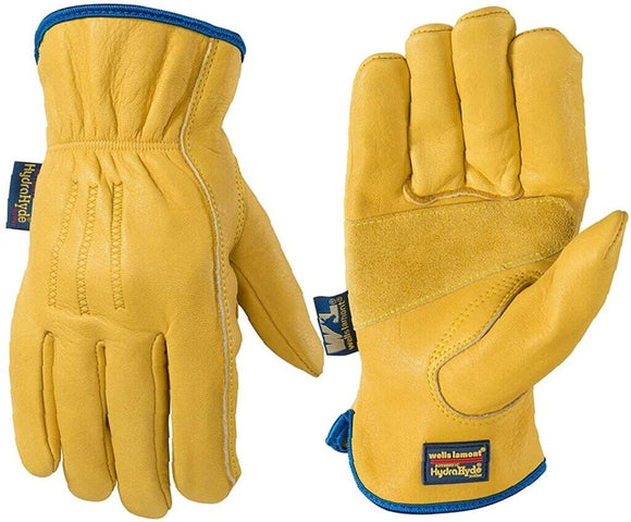Wells Lamont Men’s HydraHyde Full Leather Slip-On Work Gloves
