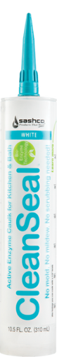 Sashco 6 Oz CleanSeal Active Enzyme Adhesive Caulk, White (6 Oz)
