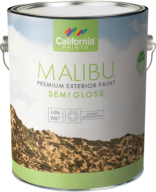 California Products Malibu Premium Exterior Paint Semi Gloss- Pastel Base   - 1 qt. (1 Quart)