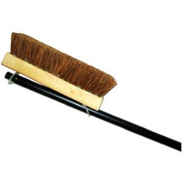 Deck Brush, Palmyra & Wood, 10-In. With 48-In. Handle