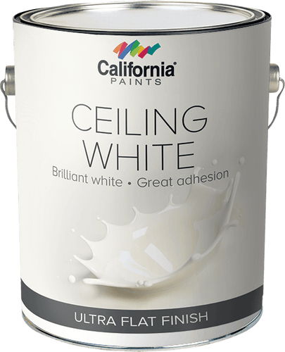 California Paint Latex Ceiling Flat, 5 Gallons  White (5 Gallons, White)