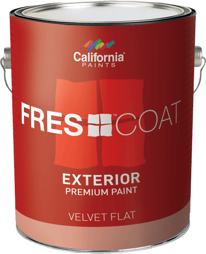 California Paint Fres~Coat Premium Exterior Paint Velvet Flat 1 Gallon, White (1 Gallon, White)