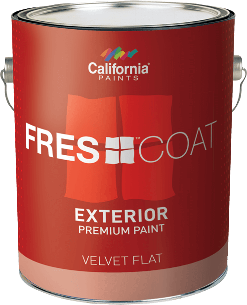California Paint Fres~Coat Premium Exterior Paint Velvet Flat 1 Gallon, White (1 Gallon, White)