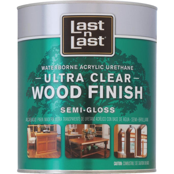 Last N' Last Semi-Gloss Ultra Clear Polyurethane Wood Finish, 1 Qt.