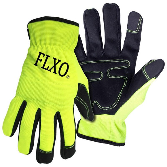 Boss Men's HI-VIS Touchscreen W/Syn Leather Palm Glove (Large)