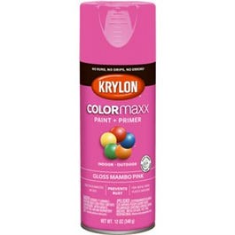 COLORmaxx Spray Paint + Primer, Gloss Mambo Pink, 12-oz.