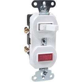 Single-Pole Switch/Pilot Light, 15-Amp, 125-Volt, White