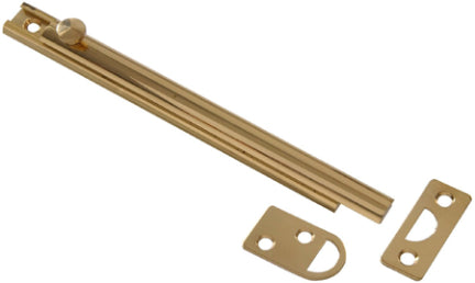 6  SOLID BRASS SURFACE BOLT