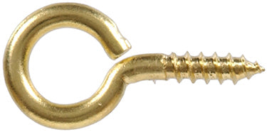 .054X7/16 SOLID BRASS SCREW EYE