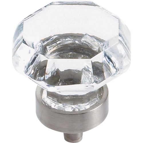 Amerock Traditional Classics Satin Nickel Glass 1-1/4 In. Cabinet Knob