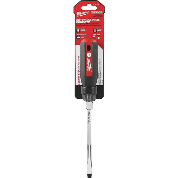 Milwaukee 5/16 In. x 6 In. Slotted Screwdriver with Cushion Grip Handle