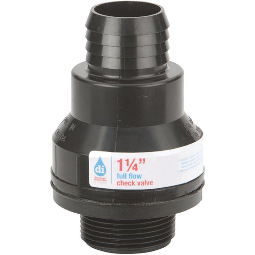 Drainage Industries 1-1/4 In. ABS Thermoplastic Full-Flow Sump Pump Check Valve