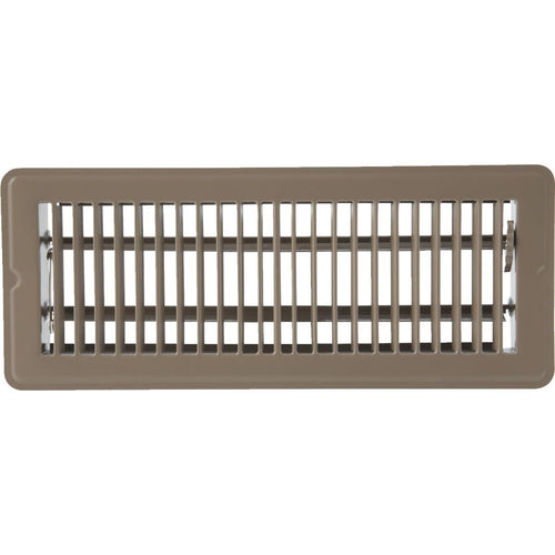Home Impressions 4 In. x 12 In. Brown Steel Floor Register