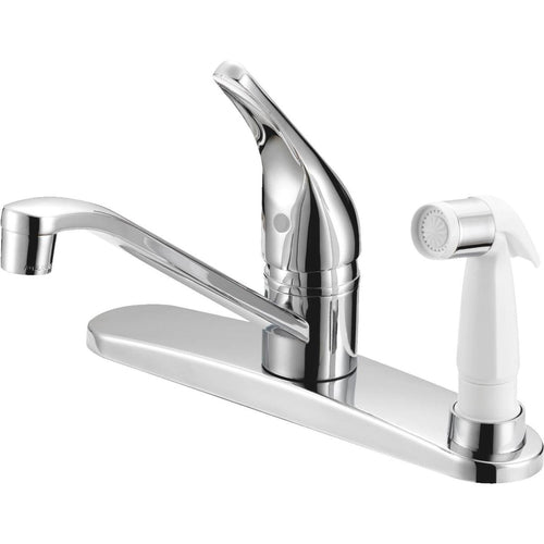 Home Impressions Single Handle Lever Kitchen Faucet with Deck Spray, Chrome