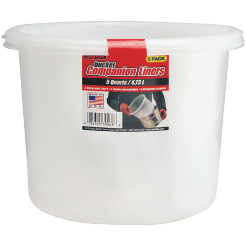 Leaktite 5 Qt. Polyethylene Bucket Companion Liner (5 Pack)