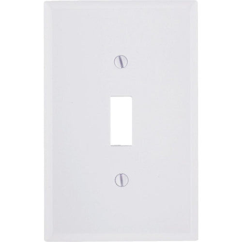 Leviton 1-Gang Smooth Plastic Mid-Way Toggle Switch Wall Plate, White