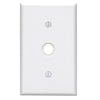 Leviton 1-Gang Thermoset Plastic White Telephone/Cable Wall Plate with 0.406 In. to 0.625 In. Hole