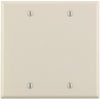 Leviton 2-Gang Standard Thermoset Blank Wall Plate, Light Almond