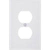 Leviton Mid-Way 1-Gang Smooth Plastic Outlet Wall Plate, White