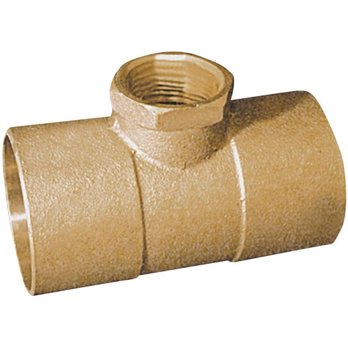 Mueller Streamline 3/4 In. C x 3/4 In. C x 1/2 In. F Brass Low Lead Reducing Copper Tee