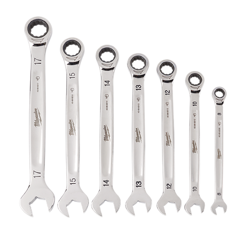 Milwaukee 7pc Ratcheting Combination Wrench Set - Metric