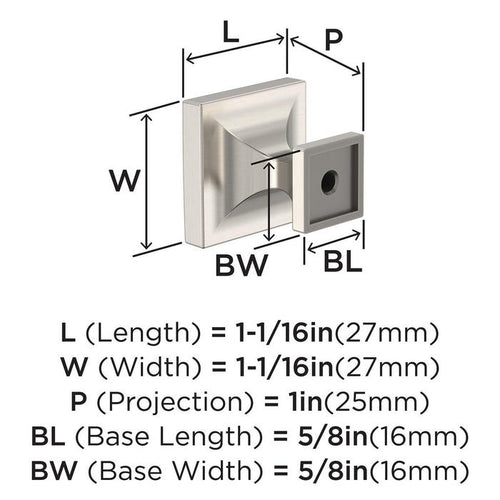 Amerock BP37024G10 Pedestal Collection Knob