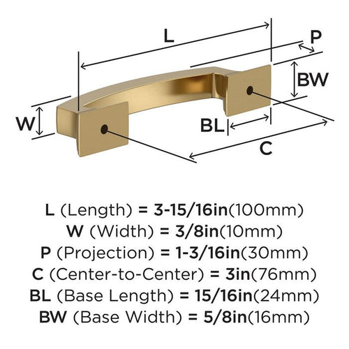 Amerock BP37120CZ Incisive Collection Pull