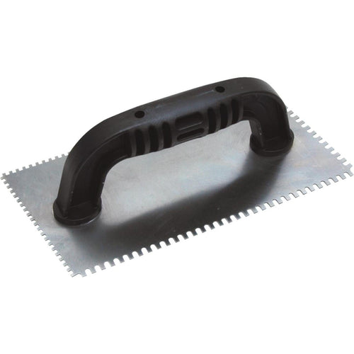 QLT 3/32 In. Square Notched & 1/8 In. U-Notched Trowel w/Black Handle