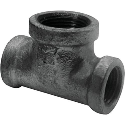 Southland 1-1/4 In. A x 1-1/4 In. B x 1 In. C Malleable Black Iron Reducing Tee
