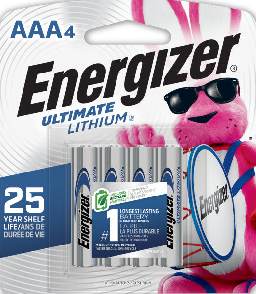 Energizer Ultimate Lithium AAA Batteries, Lithium Triple A Batteries