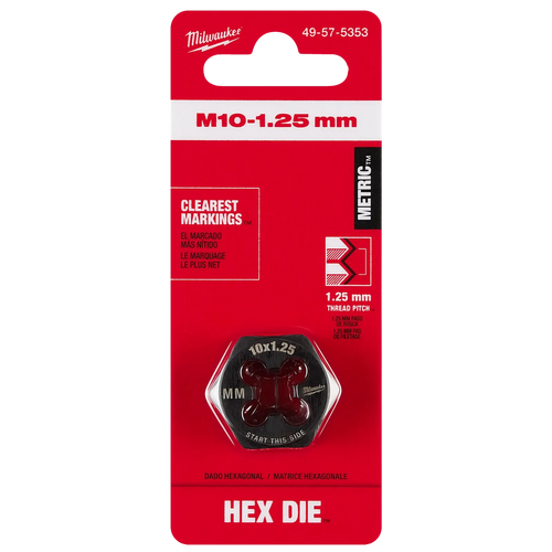 Milwaukee M4-0.70 mm 1-Inch Hex Threading Die