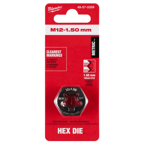 Milwaukee M4-0.70 mm 1-Inch Hex Threading Die