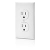 Leviton 15 Amp Tamper-Resistant Duplex Outlet/Receptacle Grounding White