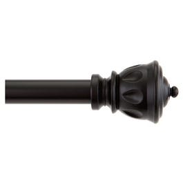 Kiera Cafe Curtain Rod, Black, 48 to 86-In.