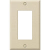 Amerelle PRO 1-Gang Stamped Steel Rocker Decorator Wall Plate, Ivory Wrinkle