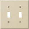 Amerelle PRO 2-Gang Stamped Steel Toggle Switch Wall Plate, Ivory Wrinkle