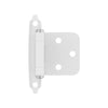 Amerock Variable Overlay Self Closing Face Mount Cabinet Hinge (1-3/4 in. W X 2-3/4 in. L, White)