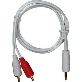 MP3 Stereo Adapter Cable, Y to RCA Plug, 3.5mm, 3-Ft.