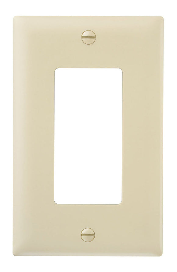 Pass & Seymour Thermoplastic One Gang Decorator Wall Plate, Ivory (One Gang, Ivory)