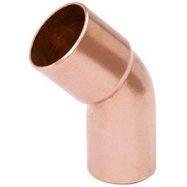 Pipe Fittings, Wrot Copper Elbow, 45 Degree, 1/2-In.