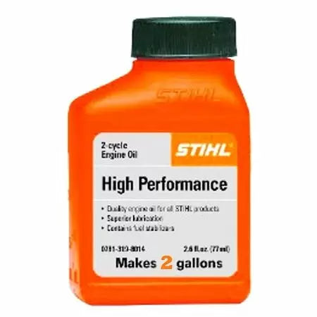 Stihl High Performance 2 Cycle Engine Oil 5.2 Fl Oz. makes 2 Gallons