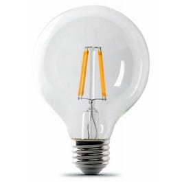 LED Globe Light Bulb, G25, Soft White, 500 Lumens, 5.5-Watts