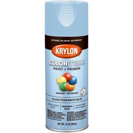 COLORmaxx Spray Paint + Primer, Gloss Peekaboo Blue, 12-oz.