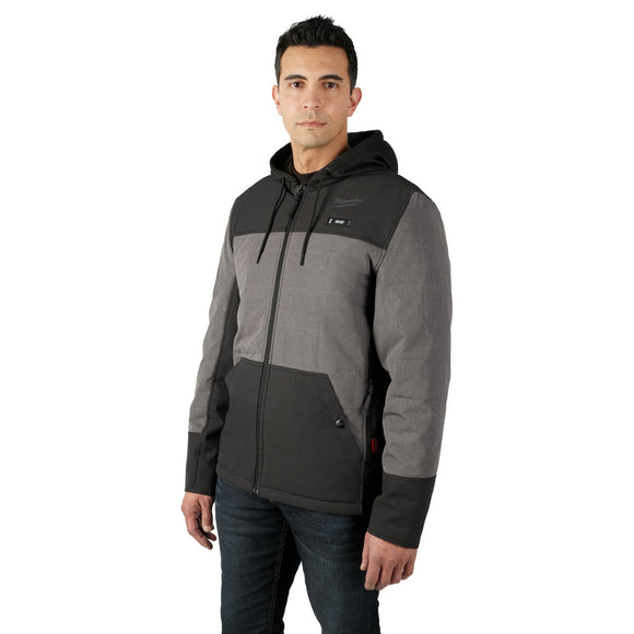 M12™ Heated AXIS™ Hooded Jacket Kit Gray Medium