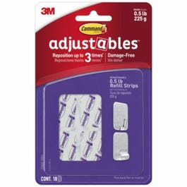 Adjustables Strips, 1/2-lb Capacity, Repositionable, 18 Count