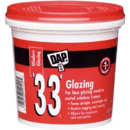 33' Glazing Compound, White, 1-Gallon