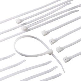 Cable Tie, Nylon, White, 4-In., 100-Pk.