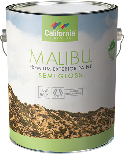 California Products Malibu Premium Exterior Paint Semi Gloss-Medium Base - 1 qt.