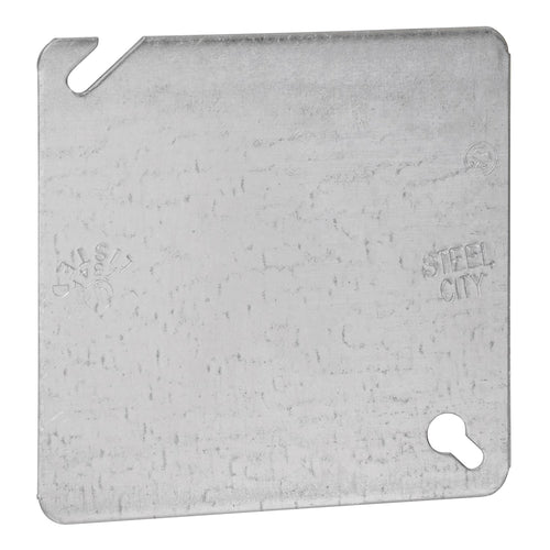 Thomas & Betts Steel City  4 Steel Square Box Cover, Flat & Blank (4 in.)